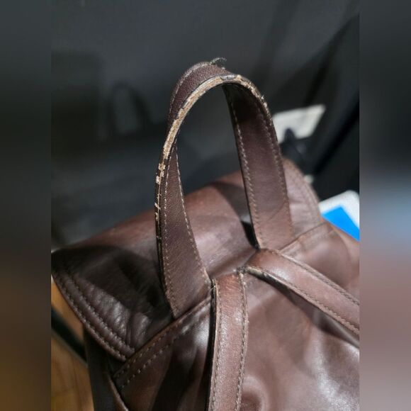 Vintage Coach Legacy Collection Leather Backpack 9858 Brown Gold 10x8x5 main image 5